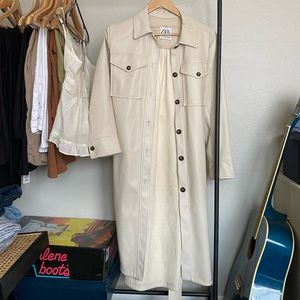 Zara Faux Leather Coat